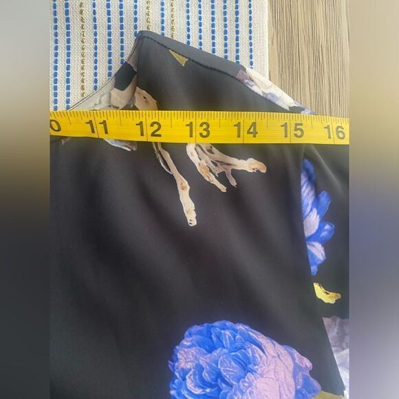 Acne Studios Big Flower Black  Mini Dress Size Small - Picture 9 of 16